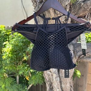 Black Mesh Bikini Top & Bottom